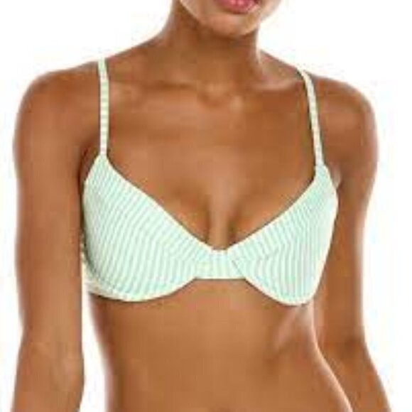 We Wore What Vintage Striped Demi Bikini Top - Picture 1 of 4